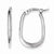 Sterling Silver Rhodium Plated Polished Hoop Earrings