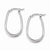 Sterling Silver Rhodium Plated Polished Hoop Earrings