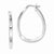 Sterling Silver Rhodium Plated Oval Hoop Earrings