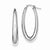 Sterling Silver Polished Rhodium Plated Hollow Hoop Earrings