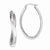 Sterling Silver Rhodium Plated Polish Textured Twisted Hoop Earrings