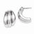 Sterling Silver Polished Rhodium Plated Hollow Post Earrings