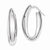 Sterling Silver Polished Rhodium Plated Hollow Hoop Earrings