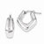 Sterling Silver Polished Rhodium Plated Hollow Hoop Earrings