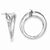 Sterling Silver Polished Rhodium Plated Hollow Hoop Earrings