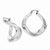 Sterling Silver Polished Rhodium Plated Twisted Hollow Hoop Earrings