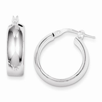 Sterling Silver 6.00mm Hoop Earrings