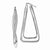 Sterling Silver Polished Rhodium Plated Hollow Hoop Earrings