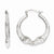 Sterling Silver Rhodium Plated Rams Head Hoop Earrings
