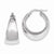 Sterling Silver Polished Rhodium Plated Hollow Hoop Earrings