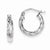 Sterling Silver 2.7x15mm Twisted Hoop Earrings