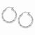 Sterling Silver 2.7x25mm Twisted Hoop Earrings