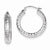 Sterling Silver Diamond-cut 5x25mm Hoop Earrings