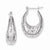 Sterling Silver Oval Filigree Hoop Earrings