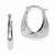 Sterling Silver Rhodium Plated Hollow Hoop Earrings
