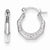 Sterling Silver Patterned Hollow Hoop Earrings