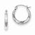 Sterling Silver Rhodium Plated Hoop Earrings