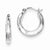 Sterling Silver Rhodium Plated Hollow Hoop Earrings