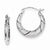Sterling Silver Textured Scalloped Hoop Earrings