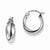 Sterling Silver Rhodium Plated Hoop Earrings