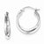 Sterling Silver Rhodium Plated Hoop Earrings
