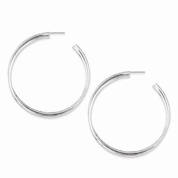 Sterling Silver Rhodium Plated Post Earrings
