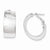 Sterling Silver Polished Omega Back Hoop Earrings