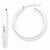 Sterling Silver Rhodium-plated 3.00mm Hoop Earrings