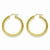 Sterling Silver Gold Plated Hoop Tube Earrings