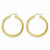 Sterling Silver Gold Plated Hoop Tube Earrings