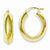 Sterling Silver Gold Plated Oval Hoop Tube Earrings