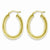 Sterling Silver Gold Plated Oval Hoop Tube Earrings