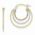 Sterling Silver Yellow Rose Vermeil Textured Fancy Hoop Earrings