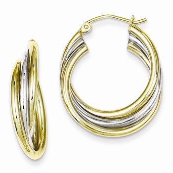 Sterling Silver Gold Plated Hoop Earrings