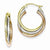 Sterling Silver Tri Color Gold Plated Hoop Earrings