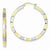 Sterling Silver Vermeil Diamond-cut 3x40mm Square Tube Hoop Earrings
