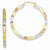 Sterling Silver Vermeil Diamond-cut 3x40mm Square Tube Hoop Earrings