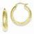 Sterling Silver Gold Plated Diamond-cut 5x 25mm Hoop Earrings