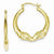 Sterling Silver Gold Plated Hollow Rams Head Hoop Earrings