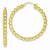 Sterling Silver Gold Plated Beaded Hoop Earrings