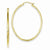 Sterling Silver Gold Plated Oval Hollow Hoop Earrings