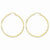 Sterling Silver Gold Plated Diamond-cut Wavy Hoop Earrings
