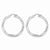 Sterling Silver Diamond-cut Hoop Earrings