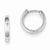 Sterling Silver Rhodium Polished Hinged Hoop Earrings