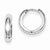 Sterling Silver Rhodium Polished Hinged Hoop Earrings