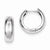 Sterling Silver Rhodium Polished Hinged Hoop Earrings
