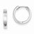 Sterling Silver Rhodium Polished Hinged Hoop Earrings