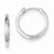 Sterling Silver Rhodium Polished Hinged Hoop Earrings