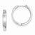 Sterling Silver Rhodium Polished Hinged Hoop Earrings