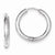Sterling Silver Polished Hollow Hinged Hoop Earrings